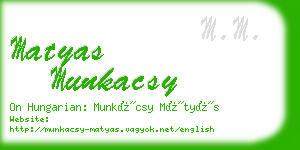 matyas munkacsy business card